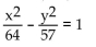 Find the equation of the hyperbola. -Vertices at (8, 0)  and (-8, 0) , foci at (11, 0)  and (-11, 0)  A)    B)    C)    D)   