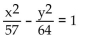 Find the equation of the hyperbola. -Vertices at (8, 0)  and (-8, 0) , foci at (11, 0)  and (-11, 0)  A)    B)    C)    D)   
