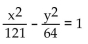 Find the equation of the hyperbola. -Vertices at (8, 0)  and (-8, 0) , foci at (11, 0)  and (-11, 0)  A)    B)    C)    D)   