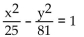 Find the equation of the hyperbola. -Vertices of the fundamental rectangle   and   and opening up and down. A)    B)    C)    D)   
