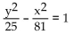 Find the equation of the hyperbola. -Vertices of the fundamental rectangle   and   and opening up and down. A)    B)    C)    D)   