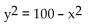 Identify the equation as a parabola, circle, ellipse, or hyperbola. -  A)  Circle B)  Hyperbola C)  Ellipse D)  Parabola