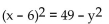 Identify the equation as a parabola, circle, ellipse, or hyperbola. -  A)  Circle B)  Hyperbola C)  Ellipse D)  Parabola