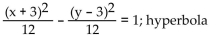 Use completing the square to rewrite the equation in one of the standard forms for a conic and identify the conic. -  A)    B)    C)    D)   