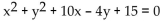Use completing the square to rewrite the equation in one of the standard forms for a conic and identify the conic. -  A)    B)    C)    D)   