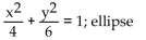 Use completing the square to rewrite the equation in one of the standard forms for a conic and identify the conic. -  A)    B)    C)    D)   