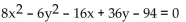 Use completing the square to rewrite the equation in one of the standard forms for a conic and identify the conic. -  A)    B)    C)    D)   
