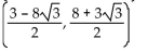 Find the new coordinates of the given point when the xy-coordinate system is rotated by the indicated angle. -(3, -8) ; 60° A)    B)    C)    D)   
