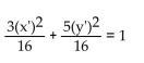 Write an equation in the x'y'-system for the graph of the given equation in the xy-system using the given angle of rotation. -  A)    B)    C)    D)   