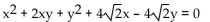 Use rotation of axes to eliminate the product term. -  A)    B)    C)    D)   
