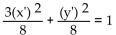 Use rotation of axes to eliminate the product term. -  A)    B)    C)    D)   