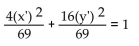 Use rotation of axes to eliminate the product term. -  A)    B)    C)    D)   