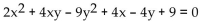Use the discriminant to determine whether the graph of the equation is an ellipse (or circle) , a hyperbola, or a parabola. -  A)  Hyperbola B)  Ellipse/circle C)  Parabola
