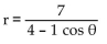 Find the eccentricity and use it to identify the conic as a parabola, ellipse, or hyperbola. -  A)  Eccentricity = 4; parabola B)    ellipse C)    parabola D)    parabola