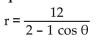 Give the equation of the directrix of the conic in rectangular coordinates. -  A)  y = - 6 B)  x = - 24 C)  x = - 12 D)  y = - 12