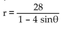 Write the polar equation for a conic with focus at the origin and the given eccentricity and directrix. -e = 4, y = -7 A)    B)    C)    D)   