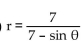 Write the polar equation for a conic with focus at the origin and the given eccentricity and directrix. -e = 4, y = -7 A)    B)    C)    D)   