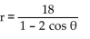 Write the polar equation for a conic with focus at the origin and the given eccentricity and directrix. -e = 2, x = -9 A)    B)    C)    D)   