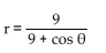 Write the polar equation for a conic with focus at the origin and the given eccentricity and directrix. -e = 2, x = -9 A)    B)    C)    D)   