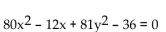 Convert the conic into rectangular coordinates. -  A)    B)    C)    D)   