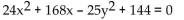 Convert the conic into rectangular coordinates. -  A)    B)    C)    D)   