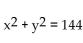 Provide an appropriate response. -It can be shown that an ellipse with foci (c, 0)  and (-c, 0) , where the sum of the distances from any point (x, y)  of the ellipse to the two foci is 2a, has the equation   . Use this result to find an equation of an Ellipse with foci (3, 0)  and (-3, 0) , where the sum of the distances from any point of the ellipse to the two foci is 12. A)    B)    C)    D)   