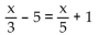 Solve the equation. -  A)    B)  45 C)  - 6 D)  9