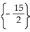Solve the equation. -  A)    B)  45 C)  - 6 D)  9