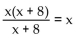 Solve the equation. Identify the equation as an identity, an inconsistent equation, or a conditional equation. -  A)  Conditional, {8} B)    C)    D)  Identity, {all real numbers}