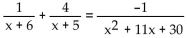 Solve the equation. Identify the equation as an identity, an inconsistent equation, or a conditional equation. -  A)  Identity, {all real numbers} B)    C)  Conditional, {5} D)  Conditional, {-6}