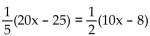 Solve the equation. -  A)  {-1} B)  {1} C)  {-20} D)   