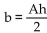 Solve the formula for the specified variable. -A =   bh for b A)    B)    C)    D)   