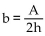 Solve the formula for the specified variable. -A =   bh for b A)    B)    C)    D)   