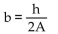 Solve the formula for the specified variable. -A =   bh for b A)    B)    C)    D)   