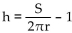 Solve the formula for the specified variable. -S =   for h A)  h = S - r B)    C)    D)   