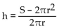 Solve the formula for the specified variable. -S =   for h A)  h = S - r B)    C)    D)   