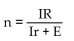 <strong>Solve the formula for the specified variable. for n</strong> A) B) C) n = IR(Ir - E) D)