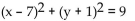 Write the standard equation for the circle. -Center at (7, -1) , radius 3 A)    B)    C)    D)   