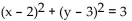 Write the standard equation for the circle. -Center at (2, 3) , radius   A)    B)    C)    D)   