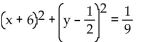Write the standard equation for the circle. -Center at   radius   A)    B)    C)    D)   
