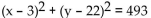 Write the standard equation for the circle. -Center (3, 22) , passing through the origin A)    B)    C)    D)   
