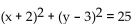 Write the standard equation for the circle. -  A)    B)    C)    D)   