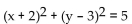 Write the standard equation for the circle. -  A)    B)    C)    D)   