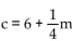 Solve the problem. -The cost, c, in dollars of car rental is   , where m is the number of miles driven. Estimate the cost of car rental if the number of miles driven is 32. A)  About 14 dollars B)  About 33.5 dollars C)  About 10 dollars D)  About 19 dollars