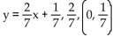 Change the equation to slope-intercept form and identify the slope and y-intercept. -2x - 7y = 1 A)  y = 2x - 1, 2, 0, - 1 B)    C)    D)   
