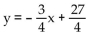 Find the equation of the line in slope-intercept form. -The line through (5, 3)  with slope   A)    B)    C)    D)   