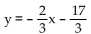 Find the equation of the line in slope-intercept form. -The line through (7, -2)  with slope   A)    B)    C)    D)   