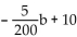 Solve the problem. -An office manager will spend a total of $20,000 on copiers at $2000 each and boxes of paper at $50 each. Write the number of copiers purchased, c, as a function of the number of boxes of paper purchased, b. Find and Interpret the slope. Hint: Start with standard form. A)    ; If b increases by 5, then c decreases by 200. B)    If b increases by 200, then c decreases by 5. C)    ; If b decreases by 200, then c increases by 5. D)    ; If b decreases by 5, then c increases by 200.