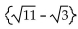 Use the square root property to find all real or imaginary solutions to the equation. -  = 11 A)    B)    C)    D)   