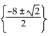 Find the real or imaginary solutions by using the quadratic formula. -  + 8m + 2 = 0 A)    B)    C)    D)   